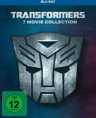The image is a Blu-ray movie collection cover for the Transformers franchise.