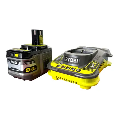 Produktbild von Ryobi RC18150-190, Batterie- & Ladegerät-Set, Lithium, 9 Ah, 18 V, Ryobi, Schwarz, Hellgrün