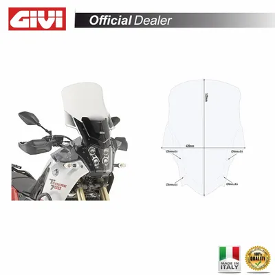 Immagine prodotto di Cupolino GIVI trasparente intercambiabile 52x42cm per YAMAHA Tenere 700