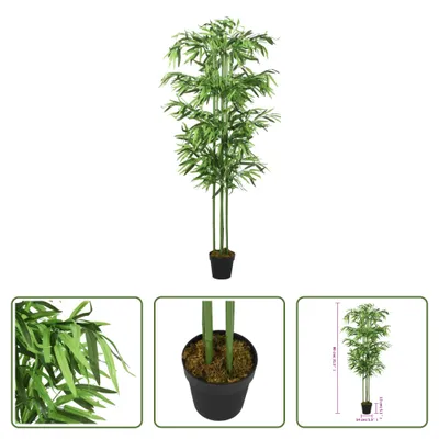 Obrázek produktu pro The Living Store Bambusový strom umělý 240 listů 80 cm zelený