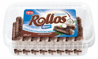 Obrázek produktu pro Nawarra Rollos pěnové rohlíčky s kokosovou a kakaovou polevou 200g