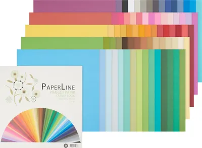 Produktbild von Colorful Scrapbook-Block mit 75 unifarbenen Papieren, säure- und ligninfrei