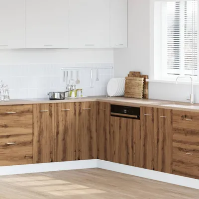 Produktbild von Cloris Designermöbel Küchenschrank Lyon Artisan-Eiche 75,5x75,5x81,5cm Holzwerkstoff - 2026Neu268359 - Küchenschränke