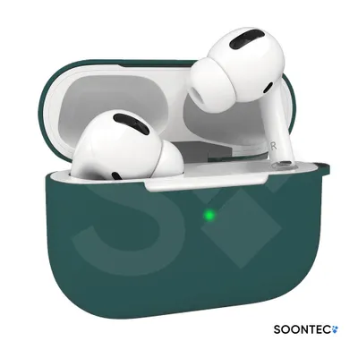 Produktbild von AirPods Pro Hülle Grün SOONTEC Case Silikon Schutzhülle für Apple AirPods Pro