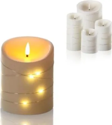 Produktbild von Schlaraffenland Elephant LED Outdoor Kerze CORRO, 10x12 cm, creme/Echtwachs, 11205