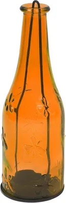 Zdjęcie produktu dla Pomarańczowa butelka na świeczkę z łańcuszkiem