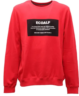 Produktbild von 6529AG felpa uomo ECOALF red printed Baumwolle sweatshirt man