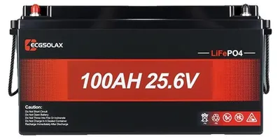 Image de Batterie lithium-ion, capacité de 100 Ah, avec dispositif de protection intégré, 25,6 V, 100 Ah