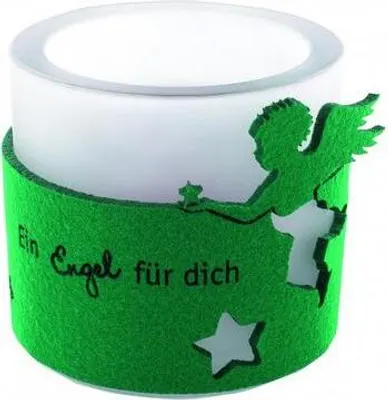 Produktbild von Lichtmoment exklusiv Himmlische Weihnachten grün satiniertes Glas
