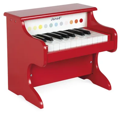 Produktbild von Janod - My First Confetti Elektronisches Holz-Klavier, Kinder-Musikinstrument, Spielzeugnachbildung und Spielzeug für musikalisches Empfinden, ab 3