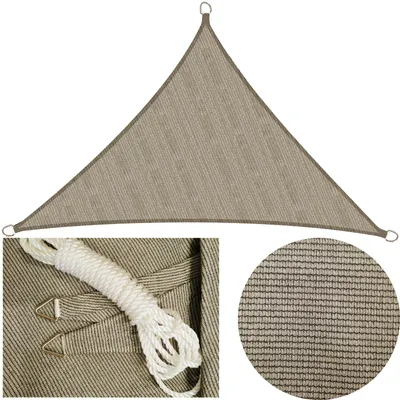 Produktbild von Terrassensegel Gutex HDPE 3,6 x 3,6 x 3,6 m Terrassensonnenschutzgitter beige