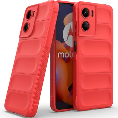 Produktbild von Handyhülle für Motorola Moto G05 /Moto E15 Weich TPU Silikon Stossfest Anti-rutsch Hülle Rot