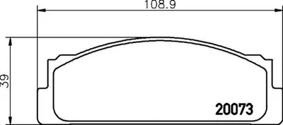 Immagine prodotto di Set di pastiglie freno senza indicatore di usura 17,3 mm HELLA per FIAT 131 e altri modelli