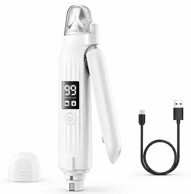 Produktbild von Krallenschneider Hund & Katze, 2-in-1 Krallenschere mit LED-Licht, elektrische Krallenfeile, USB-aufladbar, kabellos, geräuscharm, für Welpen & große Hunde