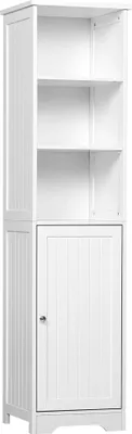 Produktbild von Badezimmerschrank - Hochschrank mit 5 Ebenen - 3 verstellbare Einlegeböden - Montage erforderlich