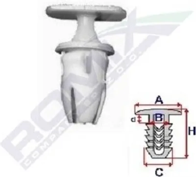 Produktbild von 10x ROMIX A82026 Clip Zier- / Schutzleiste