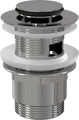 Produktbild von alcadrain Ablaufventil für die Waschbecken CLICK/CLACK 5/4" Ganzmetal mit Überlauf, Kleiner Stopfen
