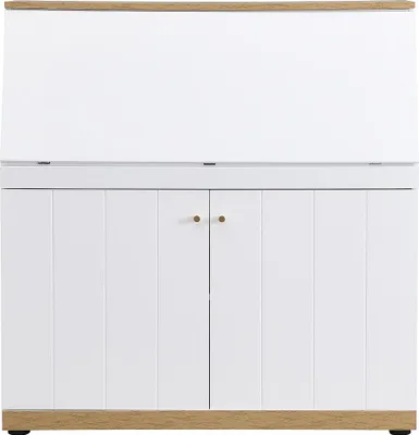 Produktbild von Sekretär - MDF - Weiß & Natur - DUTASI