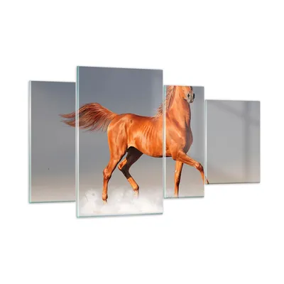 Produktbild von Bilder auf glas - Tiere Pferd Galopp Geschwindigkeit - 120x70cm - Glasbilder - Wandbilder - Kunstdruck - Wanddekoration aus Glas - Glas Bilder - Wandbild auf Glas - GDL120x70-2590