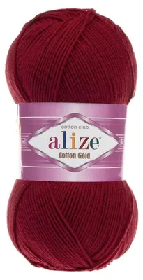 100g Strickgarn Alize Cotton Gold Uni Klassikgarn Häkelgarn kirschrot