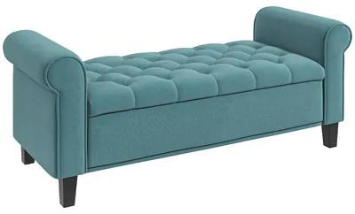 Produktbild von SitzbankimVintage-Design,SitzbankmitStauraum,Samtoptik,Grün