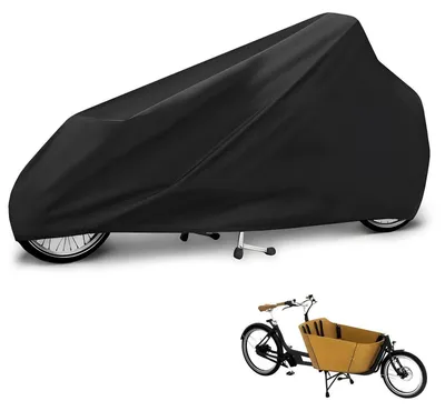 Produktbild von Lastenrad Abdeckung wasserdicht 285x65x115 cm 600D Oxford Schwarz