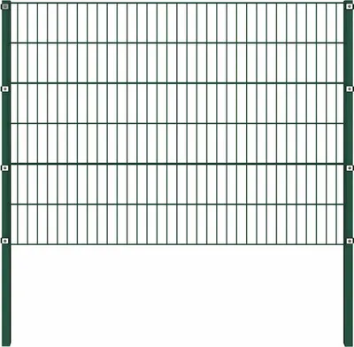 Produktbild von vidaXL Zaunelement mit Pfosten Eisen 867 x 120 cm Grün