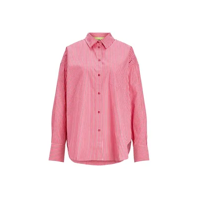 Image de Jack & Jones Jamie Relaxed Poplin Chemise à manches longues Rose S Femme Rose S