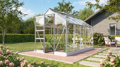 Produktbild von Vitavia Gewächshaus "Eris" 6200 alu eloxiert 6,2 m² 3 mm ESG