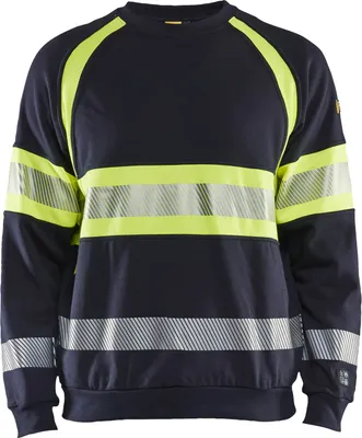 Produktbild von Blakläder® Multinorm sweatshirt Marineblau/Gelb 3459 1762, Farbe:marineblau/high vis gelb, Größe:L