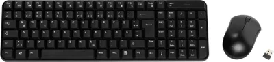 Produktbild von ViVanco™VVITKEYSETBTK, Volle Größe (100%), Kabellos, RF Wireless, QWERTZ, Schwarz, Maus enthalten