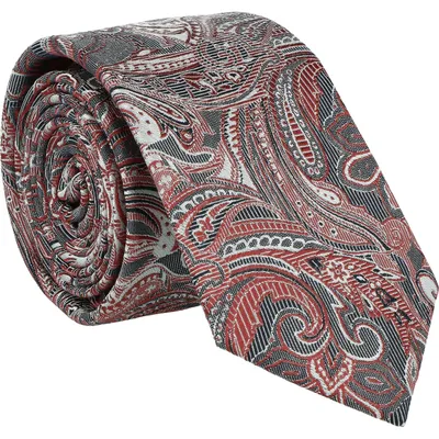 Produktbild von Krawatte aus 100% Seide mit Paisley-Muster und changierendem Effekt, 6,5 cm breit