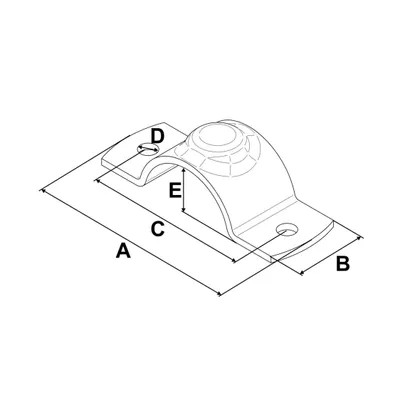 Produktbild von Halbschelle verzinkt, 1 1/2" (48,3 mm)