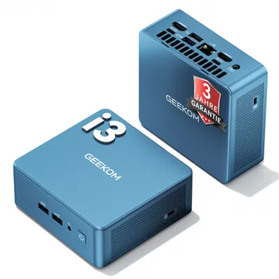 Produktbild von GEEKOM IT12 Mini PC, Intel Core i3-12300HE, 16 GB RAM/256 GB SSD, erweiterbar bis 96 GB/10 TB, 2× USB4, bis 8K, 4 Displays, Wi-Fi 6E, Bluetooth 5.4