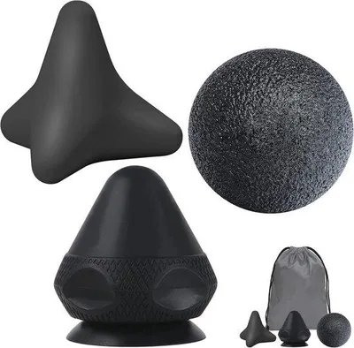 Produktbild von Massagegerät für Triggerpunkte mit Faszienrolle zur Linderung von Muskelverspannungen und Schmerzen – Schmerzfreies Selbstmassage-Set mit Saugglocken
