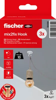 Immagine prodotto di Gancio adesivo Fischer multipack (3 pezzi) - 564380