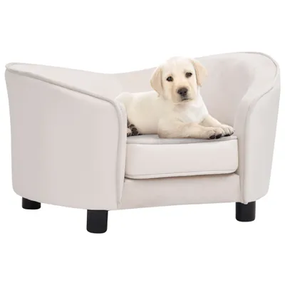 Immagine prodotto di Divano per cani crema 69x49x40 cm in peluche e Pelle finta