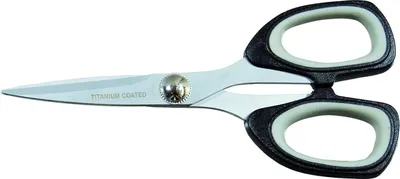 Produktbild von KLEIBER Schere Titanium Länge: 135 mm symmetrisch schwarz/grau
