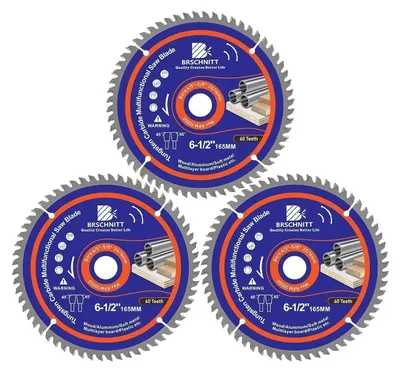 Obrázek produktu pro Pila kotoučová, 165x20/16 mm, 60 zubů, pro dřevo, kov a hliník, 3 kusy