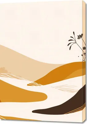 Produktbild von Bilder für das Wohnzimmer Boho modern 70x100cm Landschaft in Goldtönen