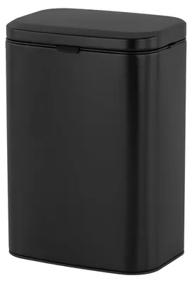 Produktbild von Relaxdays Mülleimer Wandmontage, 8 l, Einhängen od. Kleben, Inneneimer, Metall, Küchenabfalleimer, Badmülleimer, schwarz