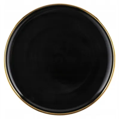 Produktbild von Florina Berlotti Dessertteller Porzellan 20 cm schwarz-gold