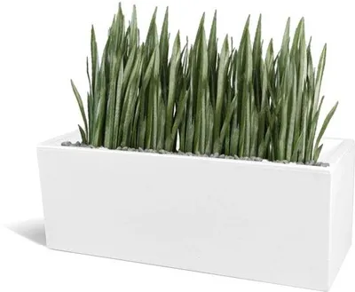 Produktbild von Rechteckige Blumenkasten - Modern und hochwertig - 1 Stück - Weiß - Polyethylen - 80 x 30 x 30 cm