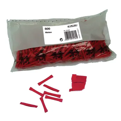 Produktbild von Herlitz Niete geklammert rot 500 Stück mit Aufdruck  leider verloren
