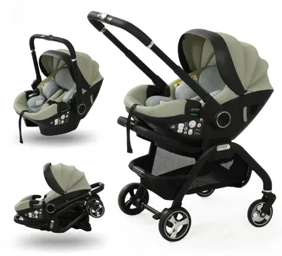 Zdjęcie produktu dla Wózek dziecięcy wielofunkcyjny - model NB366 - dla noworodków - z nosidłem dla niemowląt - z gondolą - składany - kompatybilny z fotelikiem samochodowym - w wielu kolorach