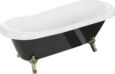 Obrázek produktu pro Mexen Retro volně stojící vana 170 x 75 cm, Bílá/Černá, Zlaté nožky - 53251707575-50