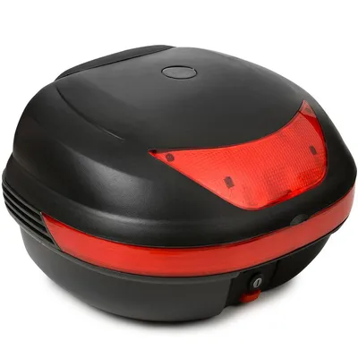 Produktbild von Motorradkoffer Top Case 32L Helmkoffer Rollerkoffer Schwarz Matt mit Reflektor
