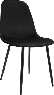 Produktbild von CLP Esszimmerstuhl Maryam gepolstert mit Rückenlehne schwarz Material Samt