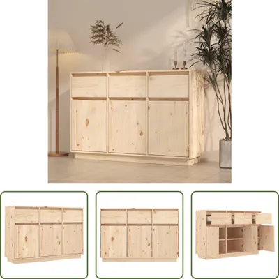 Produktbild von The Living Store Sideboard 110x34x75 cm Massivholz Kiefer