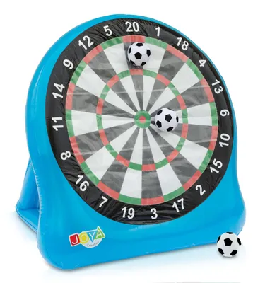 Produktbild von Joya Creative XXL Fußball Dartscheibe – Aufblasbares Fußballspiel für drinnen und draußen mit 3 Bällen